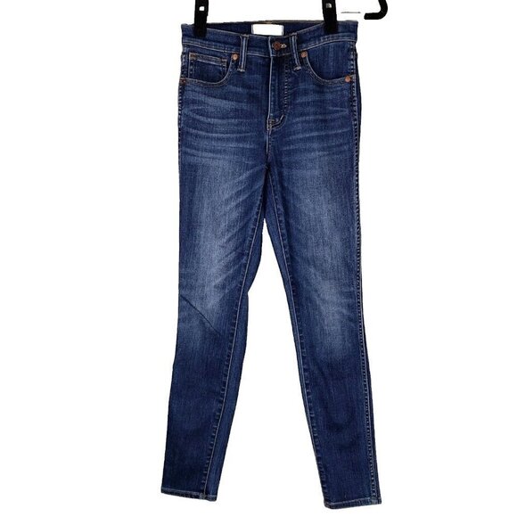 Madewell High Rise Skinny Jeans 24X28 Blue‎ Medium Wash Denim Pants - Picture 1 of 5